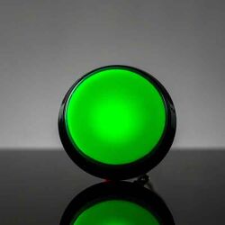 Large Arcade Button with LED - 100mm Green