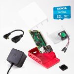 Raspberry Pi 4 2GB - Offizielles Gehäuse Rot-Weiß Set