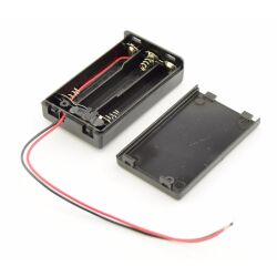 Battery Holder 3xAAA with Cover and Switch