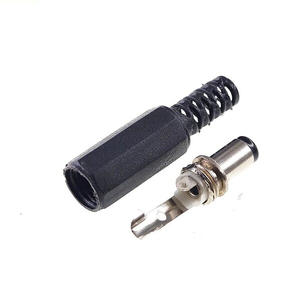 DC Power Stecker - 5,5 x 2,5 x 9,5 mm Konnektor - verlötbar