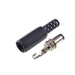DC power plug - 5.5 x 2.5 x 9.5 mm connector - solderable
