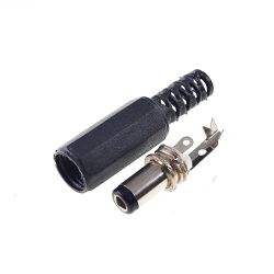 DC power plug - 5.5 x 2.5 x 9.5 mm connector - solderable