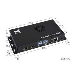 Raspberry Pi CM4 - PoE Mini-PC (Type A) Kit