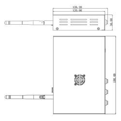 Metallgehäuse für Raspberry Pi Compute Module 4 I/O Board - Edatec