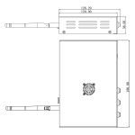 Metallgehäuse für Raspberry Pi Compute Module 4 I/O Board - Edatec