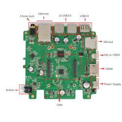 Compute Module 4 Media Center - Kamera - WLAN - 8GB RAM 120GB keine Silver