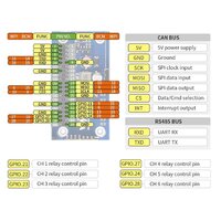 6 Channel Relay mit RS485 - CAN für Raspberry Pi Zero - Zero W  - Zero 2 W - Ansicht 7