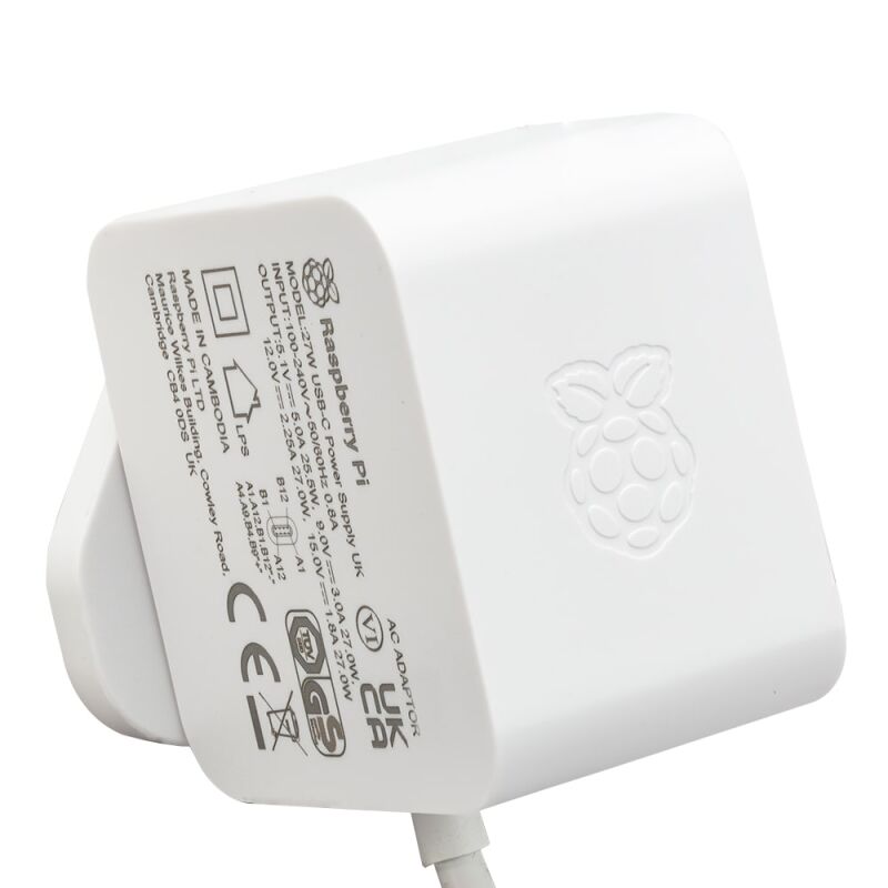 Raspberry Pi 27W 5V 5A USB-C PD Netzteil - Weiß