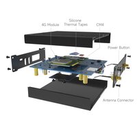 CM4 NAS Computer - 2x NVMe Slots - 2x Gigabit ETH - 2x HDMI 4K - Ansicht 12