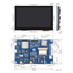 Waveshare ESP32-S3 LCD Dev Board -  4,3" Capacitive Touch Display - 32-Bit Xtensa LX7 Dual-CPU@ 240MHz - WiFi/BT 5/Antenna