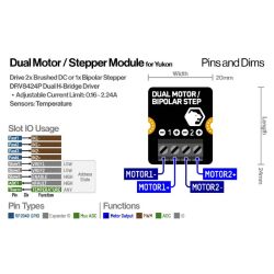 Dual- oder Einzel-Bipolarer Schrittmotormodul für Yukon - DRV8424P Dual H-Brücken-Treiber