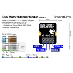 Dual Motor / Single Bipolar Stepper Module for Yukon - DRV8424P Dual H-Bridge Driver