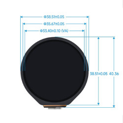 ESP32-S3 Touch-LCD Dev Board - 1.28 Zoll IPS Display (rund)- 32-bit LX7 Dual Core CPU - Wifi - BLE 5