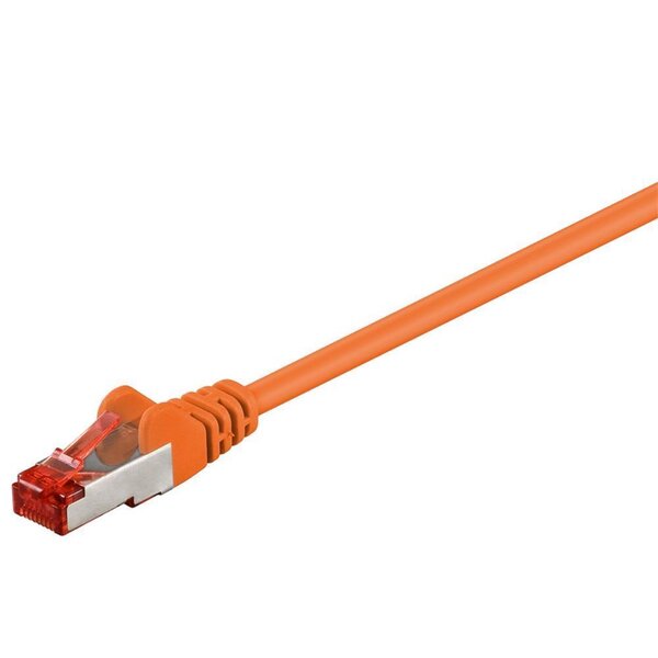 CAT6 Patchkabel S/FTP - doppelte Schirmung - 10Gbit - Orange - 1,00 Meter