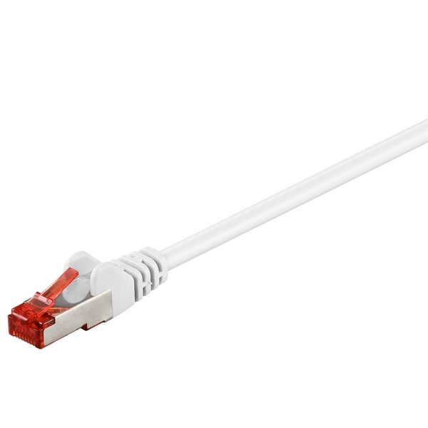 CAT6 Patchkabel S/FTP - doppelte Schirmung - 10Gbit - Weiß