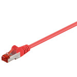 CAT6 Patchkabel S/FTP - doppelte Schirmung - 10Gbit - Rot - 0,50 Meter