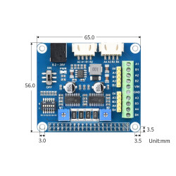 Stepper Motor HAT type B For Raspberry Pi -HRB8825 - Max 2,5A