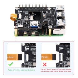 Waveshare PCIe zu USB 3.2 Gen 1 HAT+ für Raspberry Pi 5