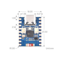 Waveshare ESP32-C3 Board - 2.4GHz Wi-Fi & BT 5