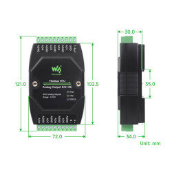 Industrieller 8-Kanal Modbus RTU Analog Spannung Ausgang