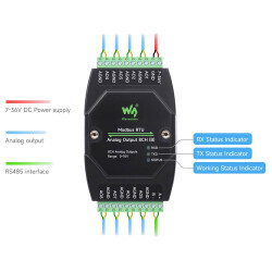 Industrieller 8-Kanal Modbus RTU Analog Spannung Ausgang