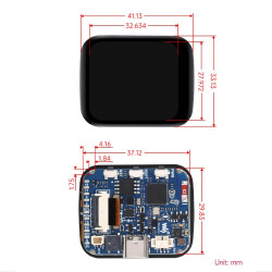 ESP32-S3 1.69" Touch Display DevBoard - WiFi & BT5 - Accelerometer & Gyroscope Sensor