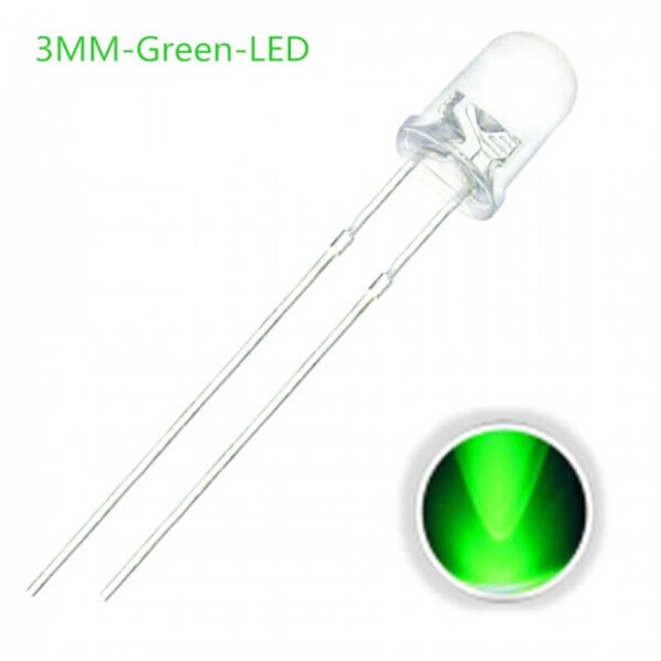LED - Clear Green 3mm