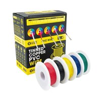 Verzinntes Kupfer PVC Draht Set, 5 Rollen je 10 m