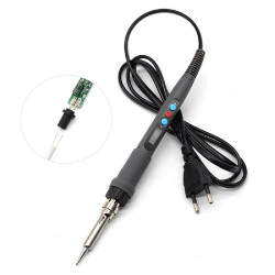 Soldering iron with digital temperature display and...