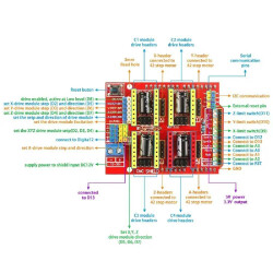 Motor Driver Carrier Shield for Arduino UNO and MEGA - CNC / 3D-Print - 12-36 VDC