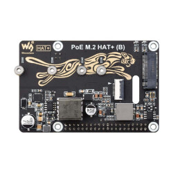 PCIe To M.2 HAT+ Adapter with PoE Function (B) for Raspberry Pi 5