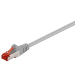 CAT6 Patchkabel S/FTP - doppelte Schirmung - 10Gbit - Grau - 0,25 Meter