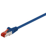 CAT6 Patchkabel S/FTP - doppelte Schirmung - 10Gbit - Blau - 0,25 Meter