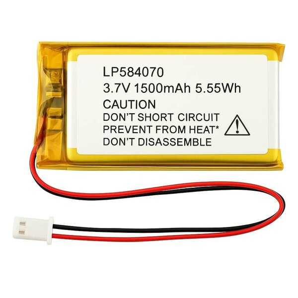 Lithium Polymer LiPo Batterie - 3.7V 1500mAh - JST-PH 2mm - LP584070