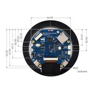 ESP32-S3 2.8 Zoll Round Display Development Board 480×480 – WiFi, Bluetooth, Touch optional - Ansicht 7