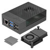 Argon Poly+5 Gehäuse Raspberry Pi 5 mit THRML 30mm Lüfter - Schwarz