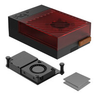 Argon Poly+5 Gehäuse Raspberry Pi 5 mit THRML 30mm Lüfter - Rot - Ansicht 2