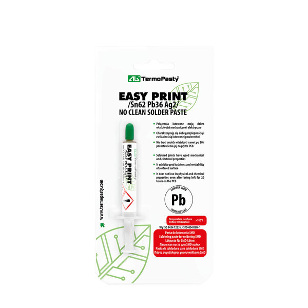 Easy Print Lötpaste Sn62Pb36Ag2 - Bleihaltig  - TermoPasty