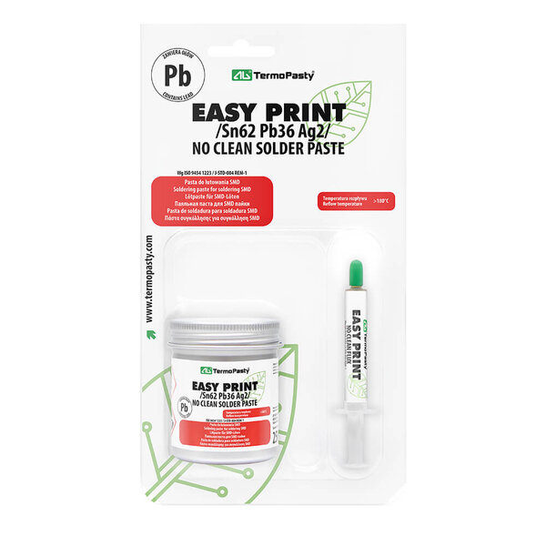 Easy Print Lötpaste Sn62Pb36Ag2 – Bleihaltige - 250g Metaldose