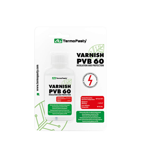 Lack PVB 60 – Hochtransparenter Schutzlack für Leiterplatten