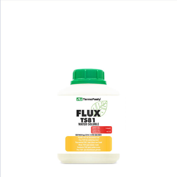 Flussmittel TS81 - Hochaktives - wasserlösliches Flussmittel für Stahl und Chrom-Nickel Legierungen - 500ml