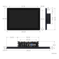 10,1" Industrial HMI Touch Display für Raspberry Pi l – Dual 4K HDMI - 10-Point Touch -Alugehäuse - Ansicht 7