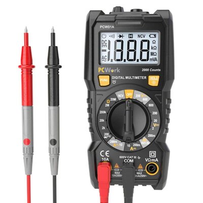 PCW01A Digitalmultimeter 2000 Counts CAT III 600V