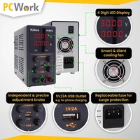 PCW07A Labornetzteil 0-30V 5A DC Netzgerät USB - Ansicht 2