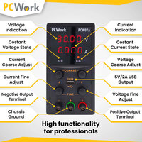 PCW07A Labornetzteil 0-30V 5A DC Netzgerät USB - Ansicht 6
