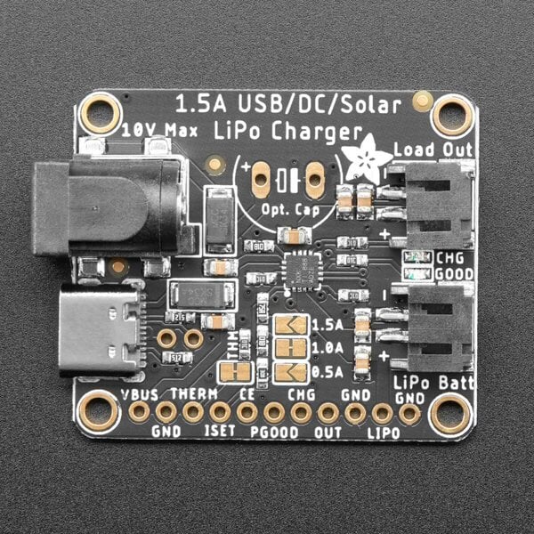 Adafruit Universal USB/DC/Solar LiPo Charger BQ24074