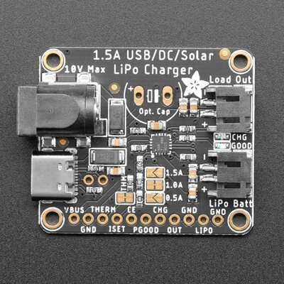 Adafruit Universal USB/DC/Solar LiPo Charger BQ24074