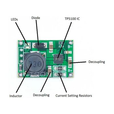 TP5100 Li-Ion Lademodul 2A für 1S-2S Li-Ion Zellen...