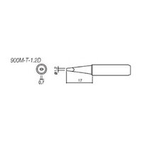 900M-T-1.2D Ersatzlötspitze Flachmeißel 1,2mm für PCW09A/B/C - Ansicht 2