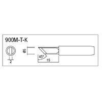 900M-T-K Ersatzlötspitze Messerform für PCW09A/B/C - Ansicht 2
